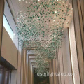 Nuevo producto Diseño moderno Decoración personalizada Proyecto de cristal Big Hotel Lobby Candelier